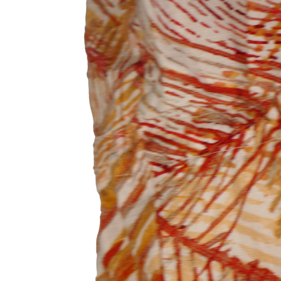 Chicos Jacket Womens Size 1 Medium Funnel Neck Full Zip Orange Lightweight - Picture 7 of 13